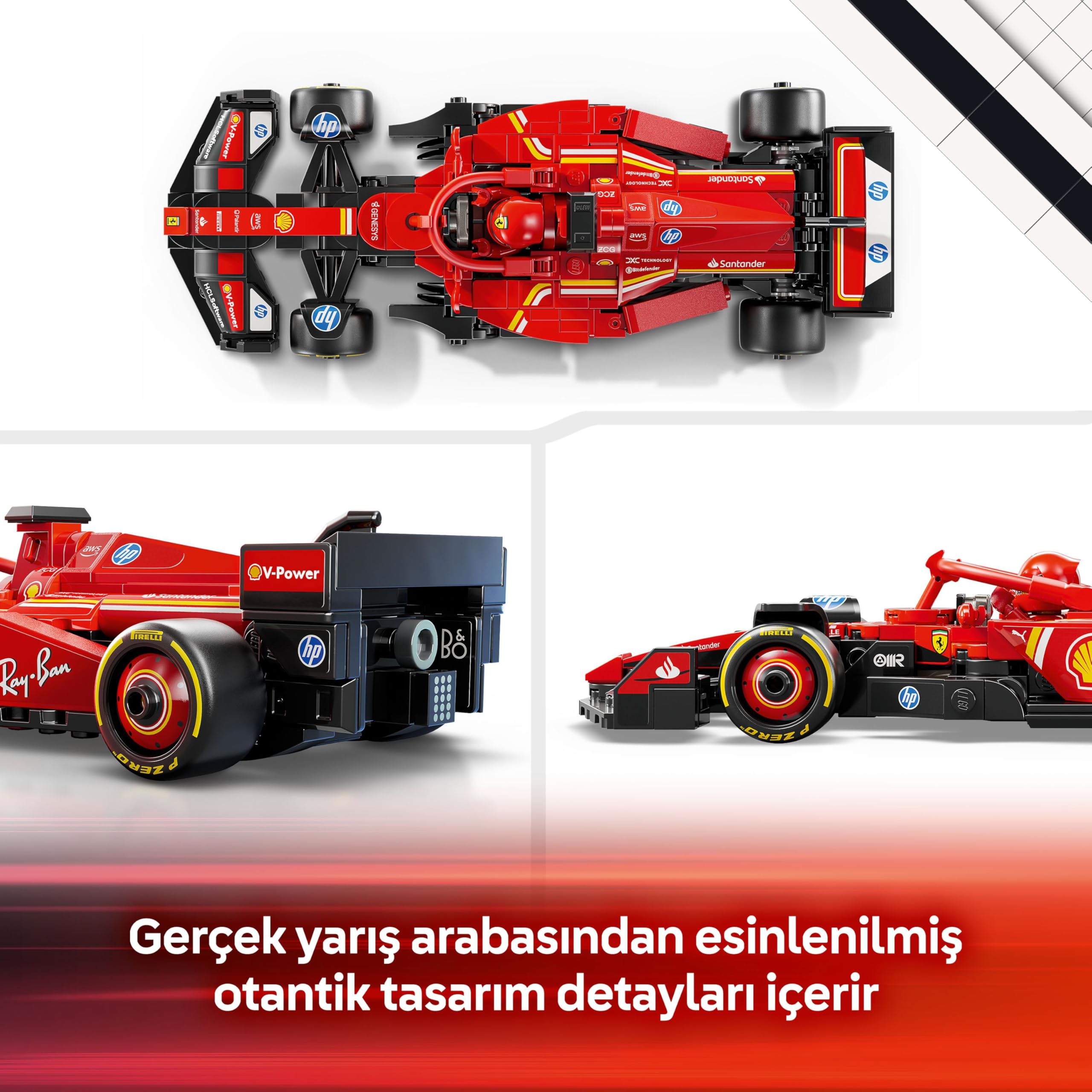 LEGO Speed Champions Ferrari SF-24 F1 Yarış Arabası 77242 - görsel 8