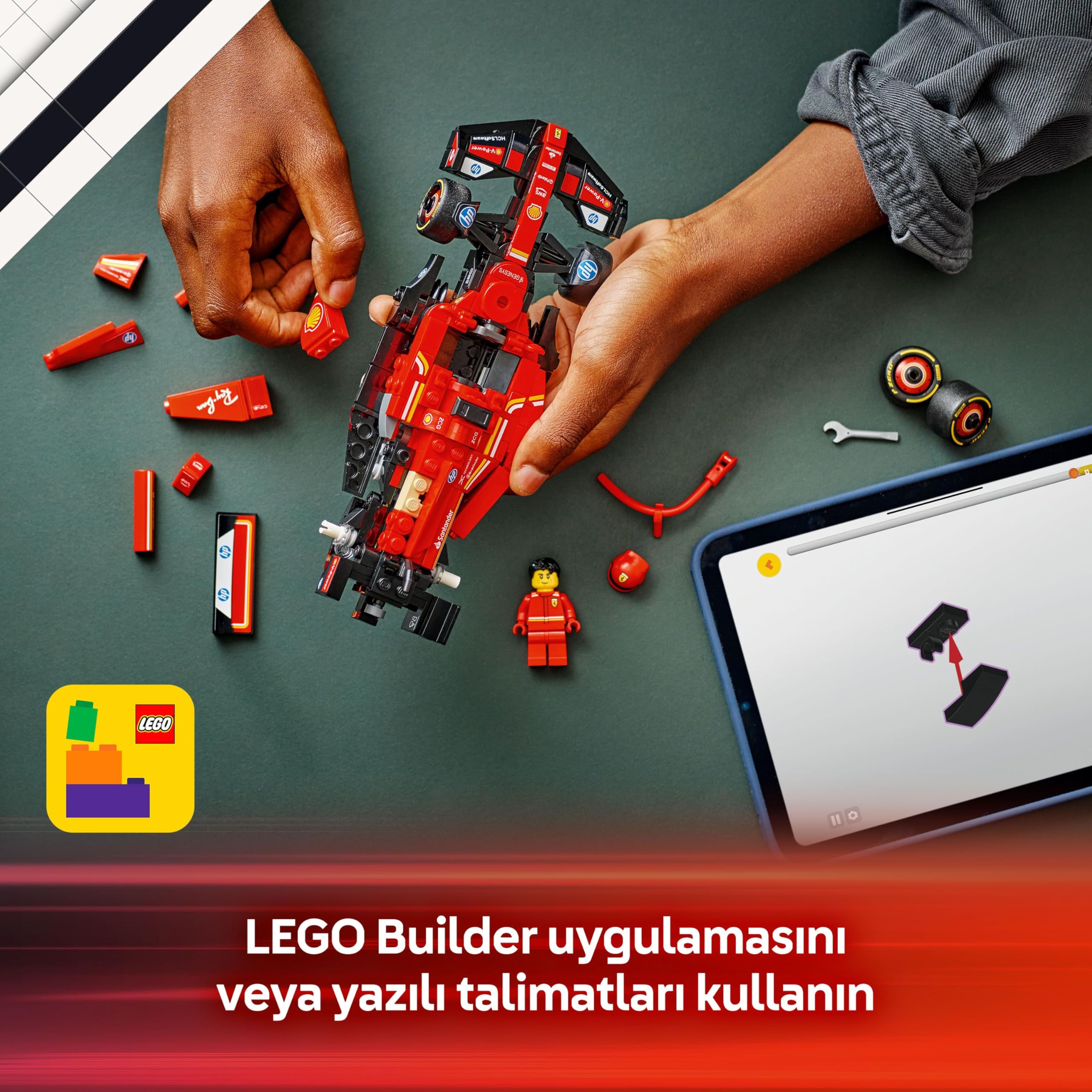 LEGO Speed Champions Ferrari SF-24 F1 Yarış Arabası 77242 - görsel 9