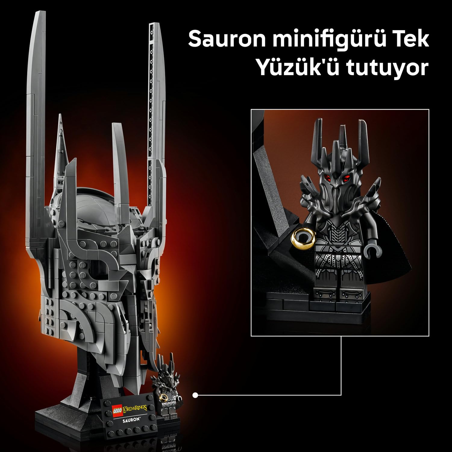 LEGO Icons Yüzüklerin Efendisi: Sauron'un Miğferi 11373 - görsel 9