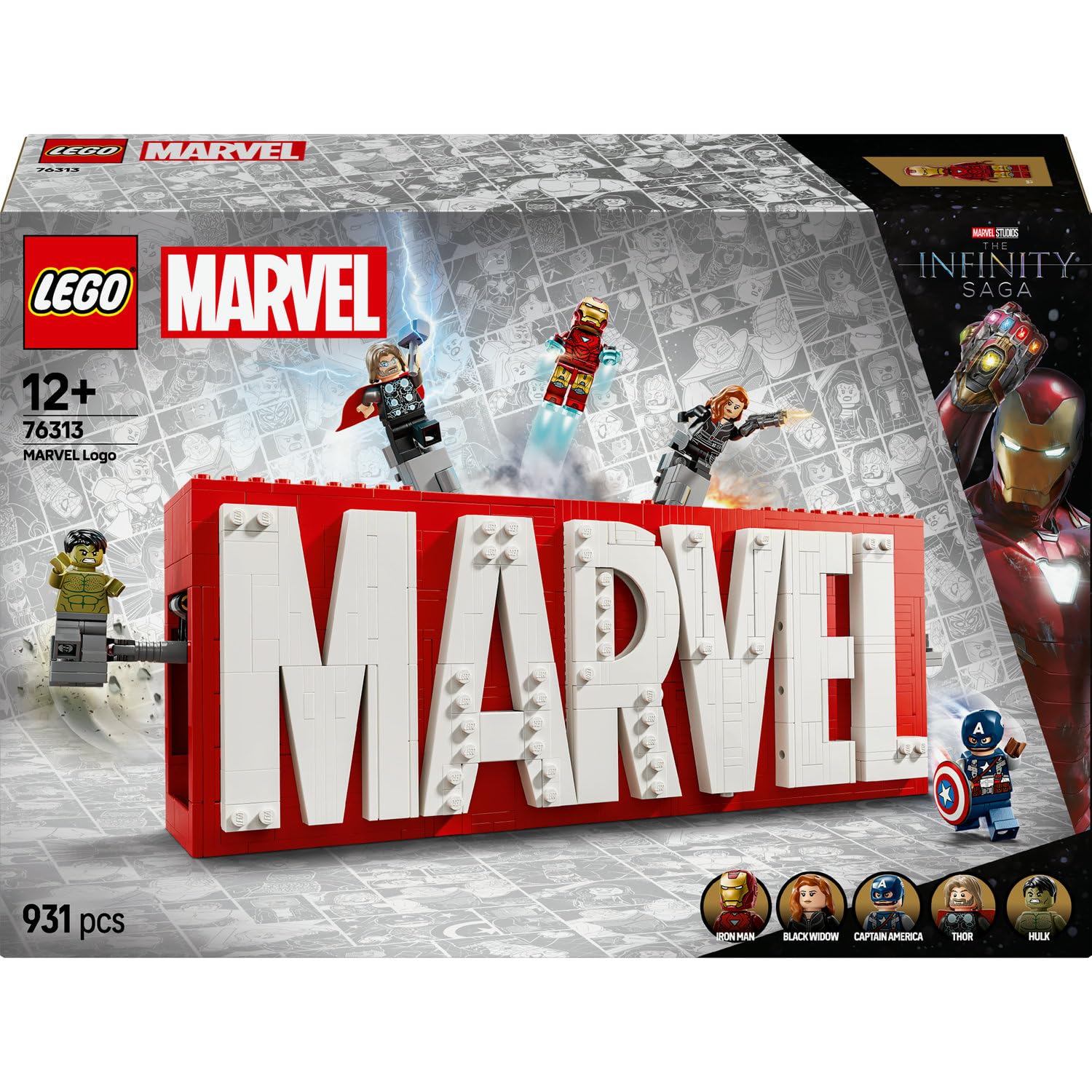 LEGO Marvel 76313 Marvel logosu ve minifigürleri seti - görsel 4