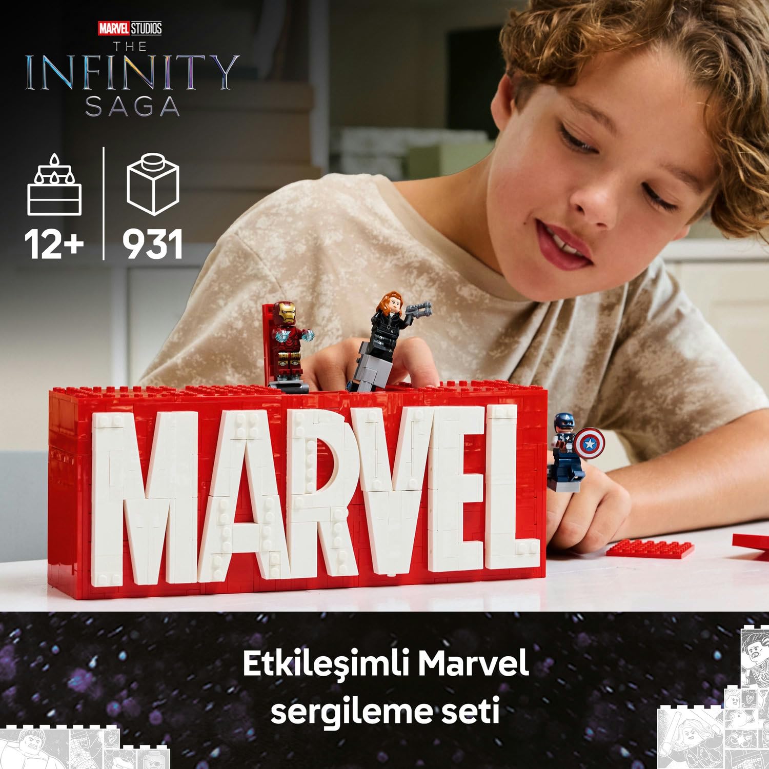 LEGO Marvel 76313 Marvel logosu ve minifigürleri seti - görsel 6
