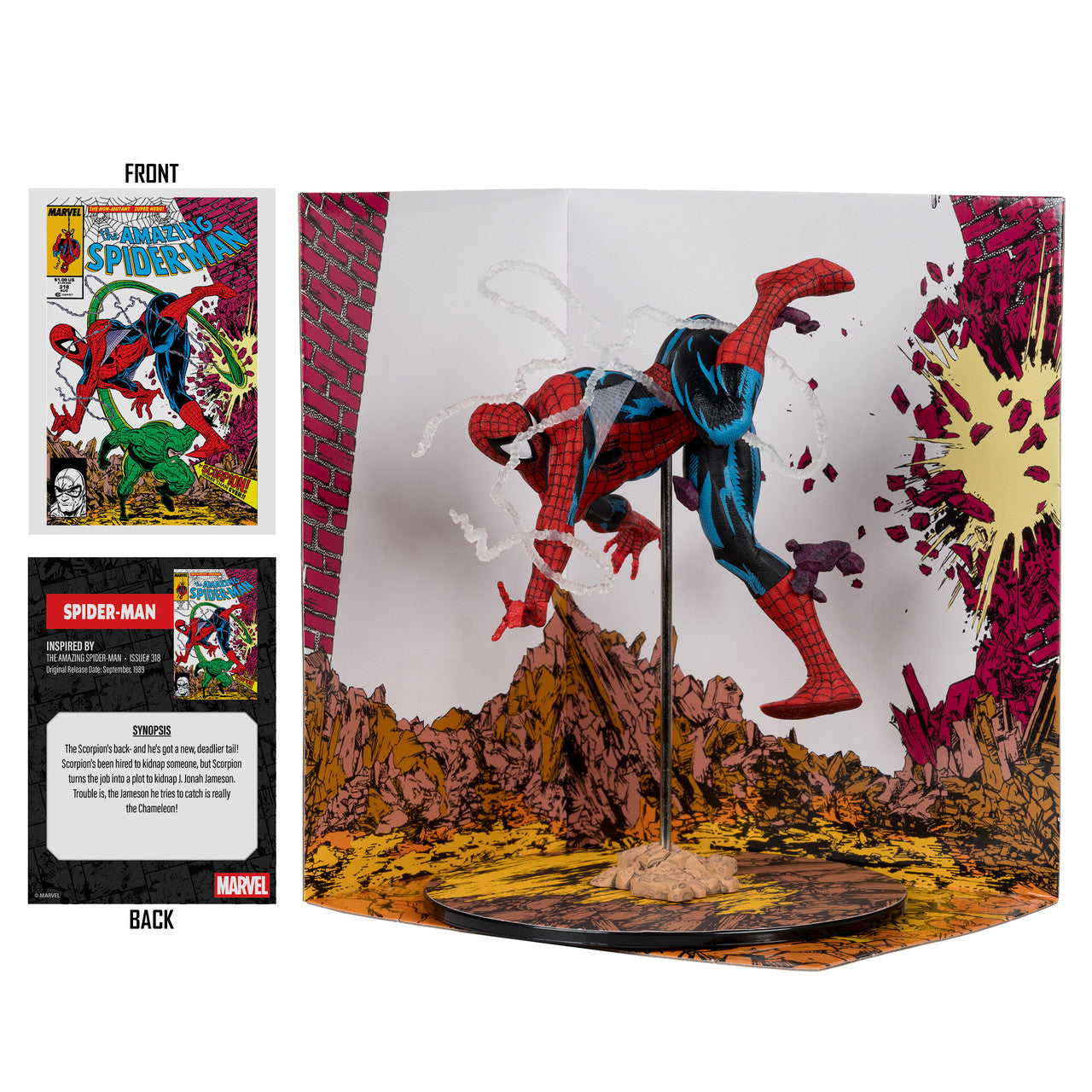 McFarlane Toys Marvel Scorpion 1:10 Ölçek Koleksiyon Figürü (ASM #318) - görsel 7