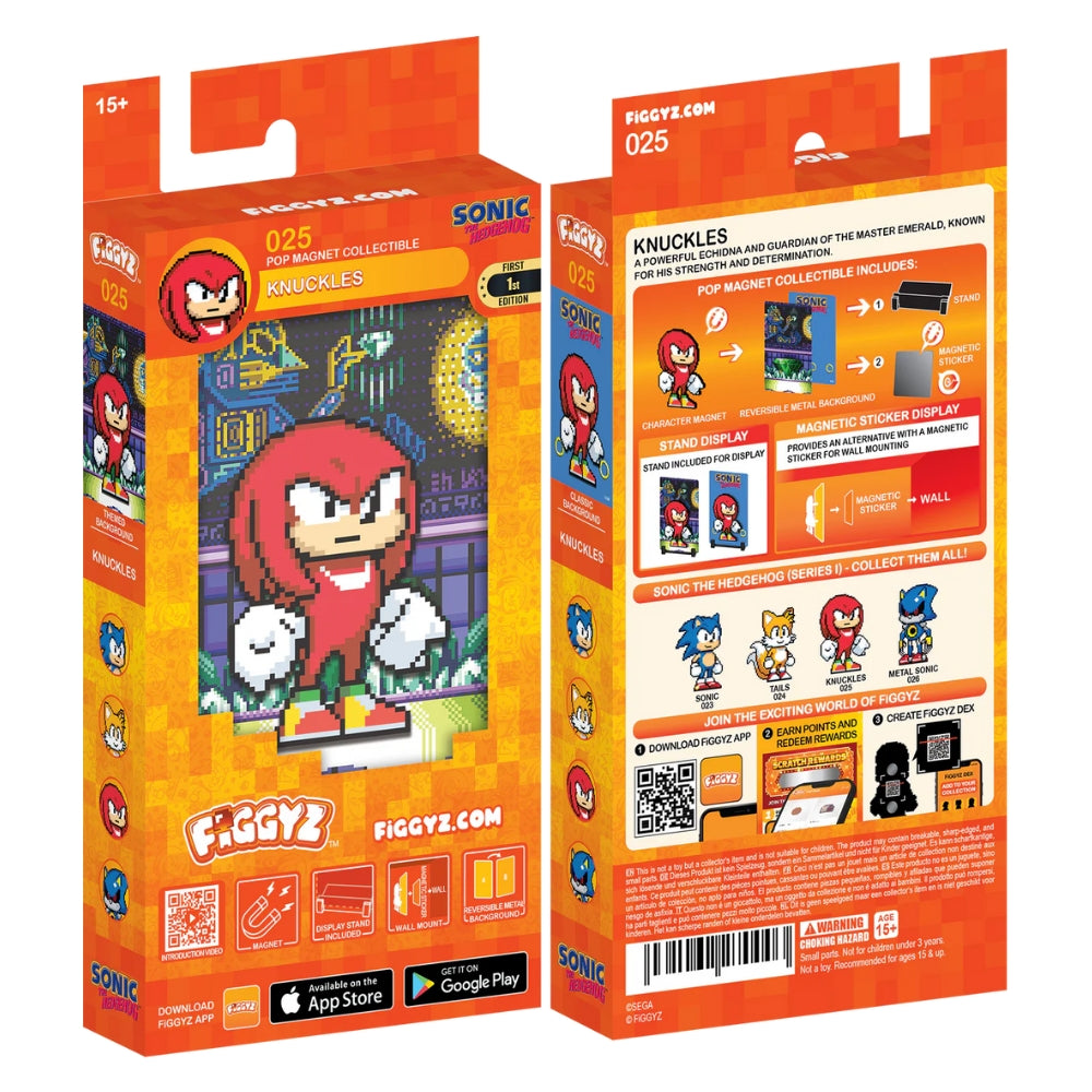 Knuckles #25 Figgyz - Sonic Classic Pop Magnet Figürü - görsel 4
