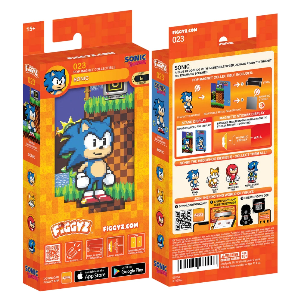 FiGGYZ Sonic 23 - Sonic the Hedgehog (Classic) magnet figür - görsel 4
