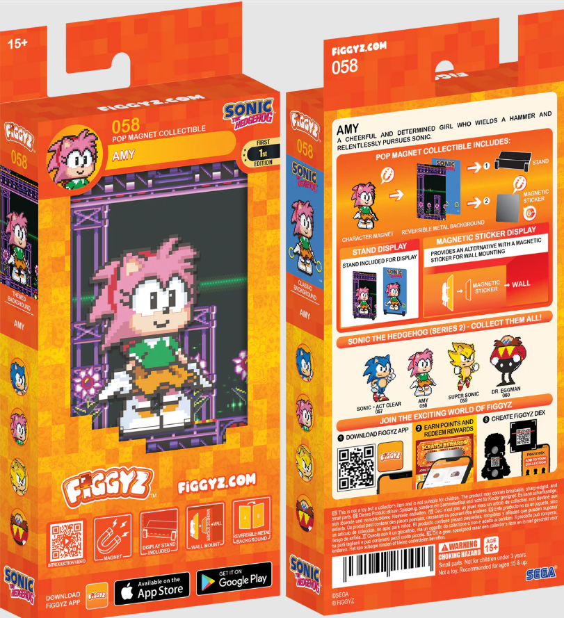 Amy FiGGYZ Magnet Figür - Sonic the Hedgehog (Classic) - görsel 4