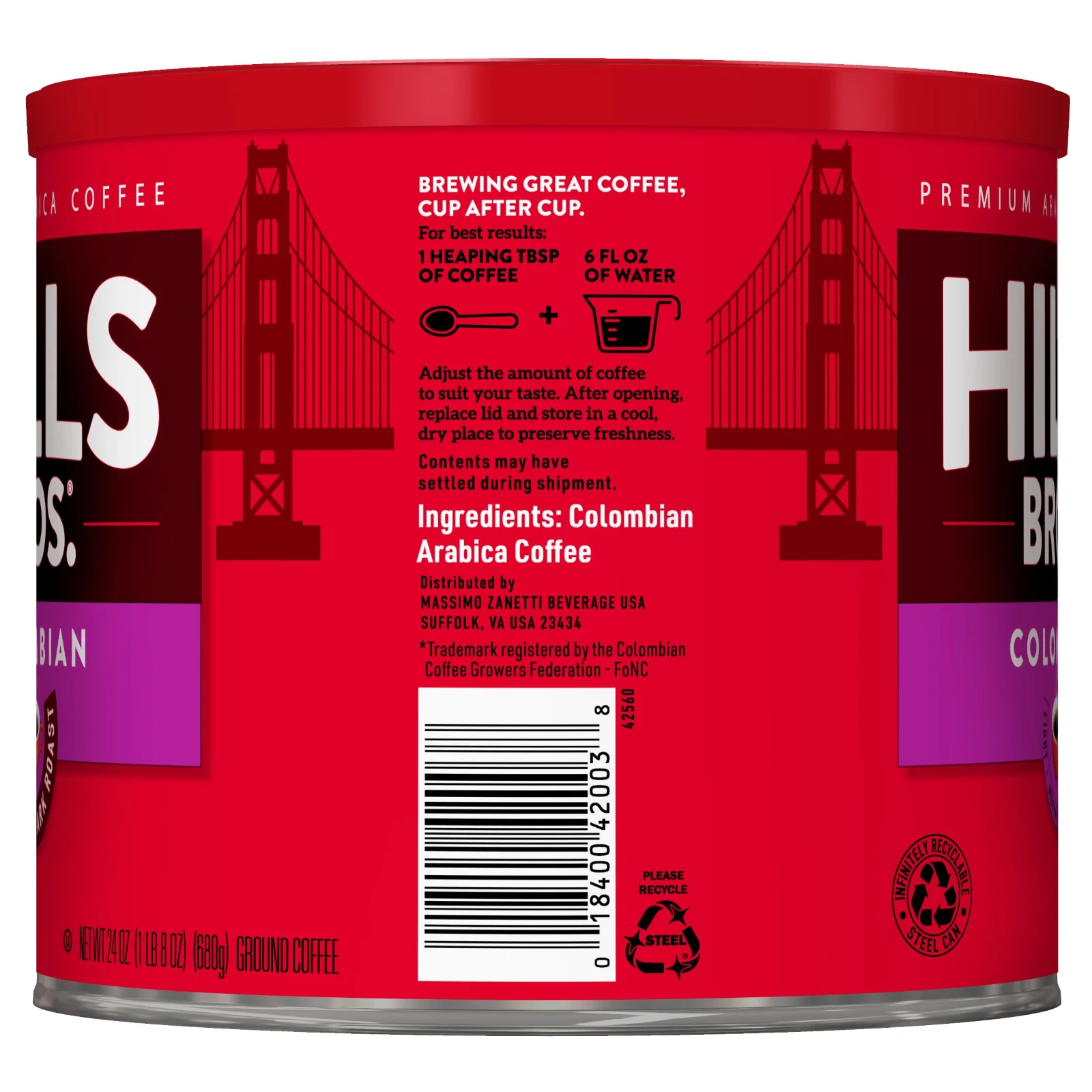 Hills Bros 100% Colombian Filtre Kahve 680 gr - görsel 2