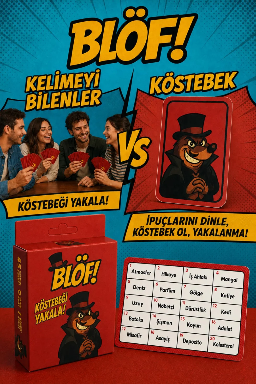 Köstebek Kutu Kart Sahtekar Kelime - görsel 6