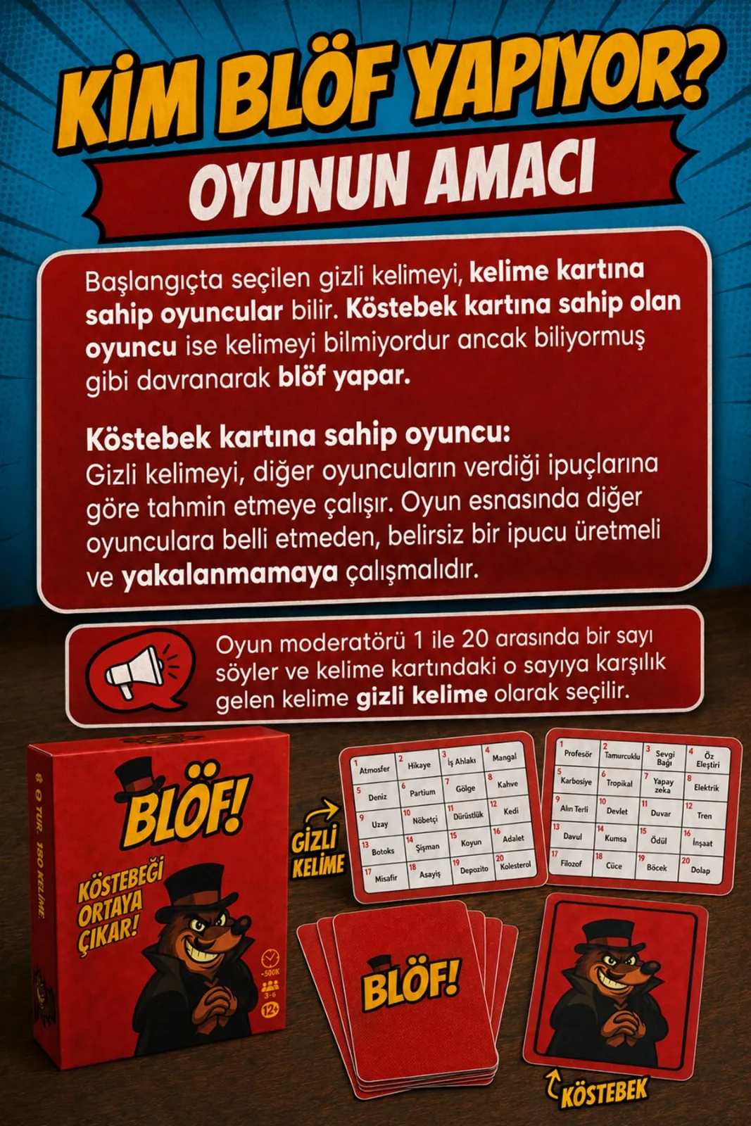 Köstebek Kutu Kart Sahtekar Kelime - görsel 8