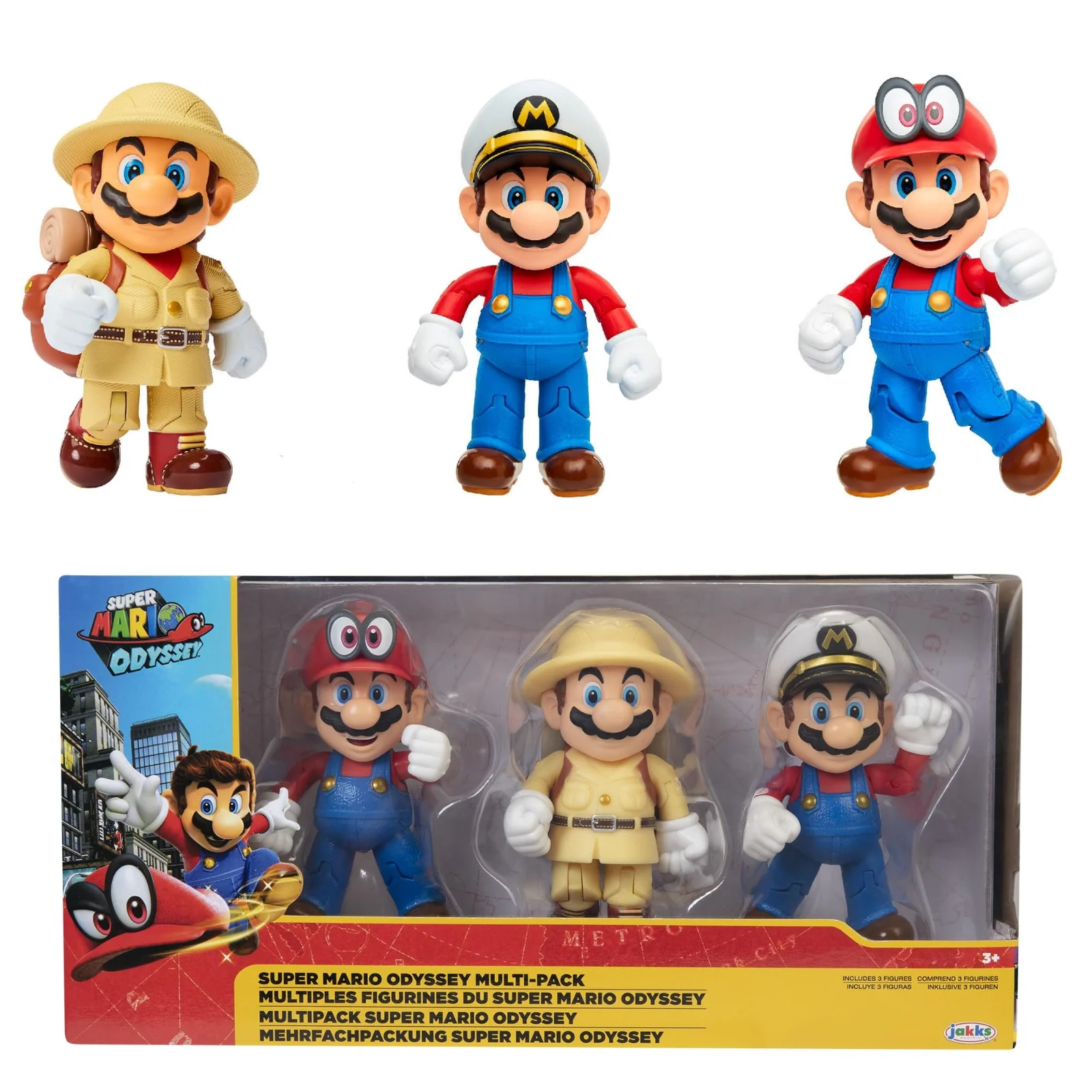 Nintendo Super Mario Odyssey 3'lü Paket Aksiyon Figürleri