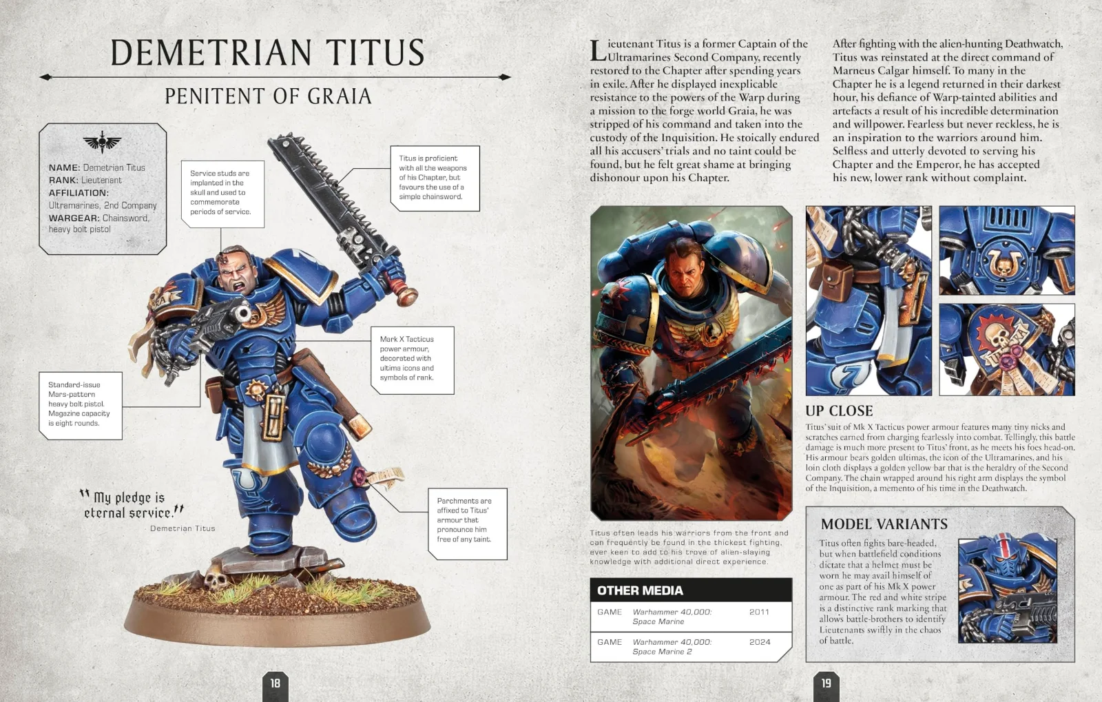 Warhammer 40,000 Character Encyclopedia: Includes Lieutenant Titus Miniature - görsel 3