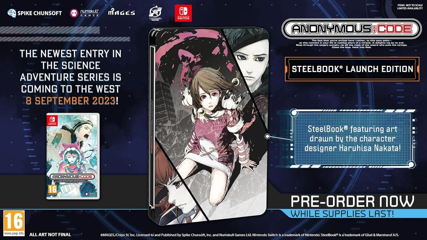 ANONYMOUS;CODE Steelbook Launch Edition Nintendo Switch - görsel 2