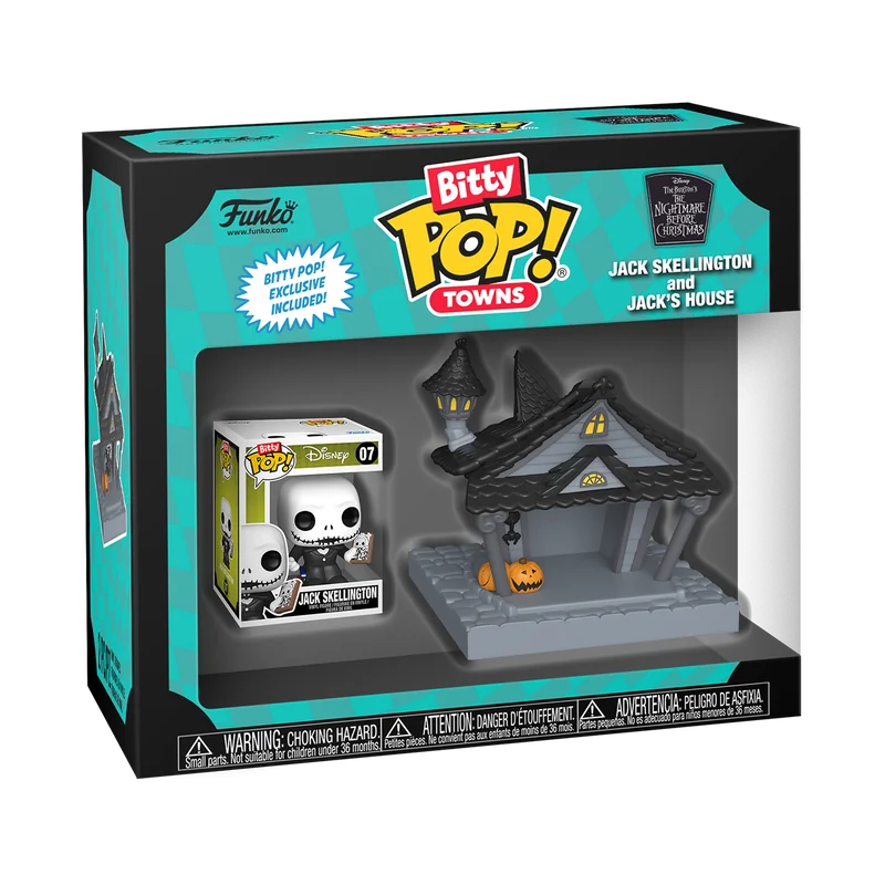 POP Funko Bitty Pop Towns Jack Skellington and Jack's House