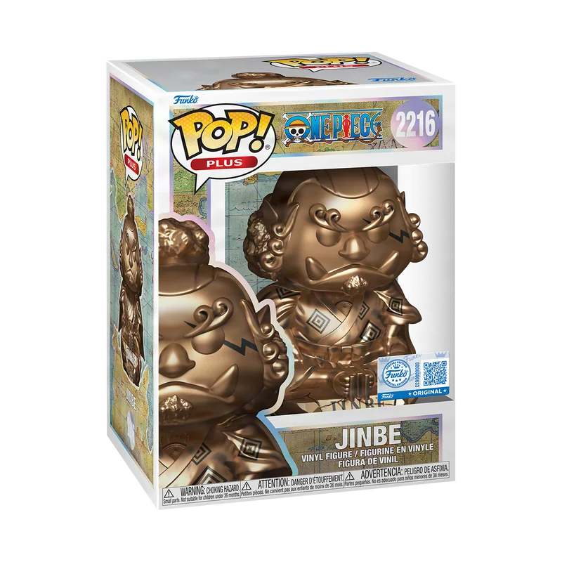 Pop! Plus Jinbe Statue (Bronze) with Pop! Protector 2216