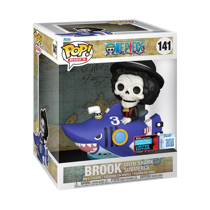 Pop! Funko One Piece Pop! Rides Deluxe Brook with Shark Submerge 141