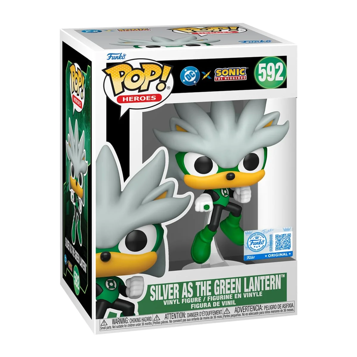 Funko POP Heroes Sonic Silver as the Green Lantern Special Edition