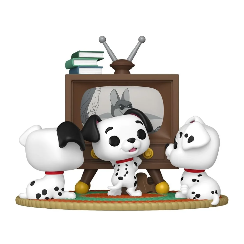 Funko Pop! 101 Dalmatians Rolly, Patch & Lucky with TV 6 Inch