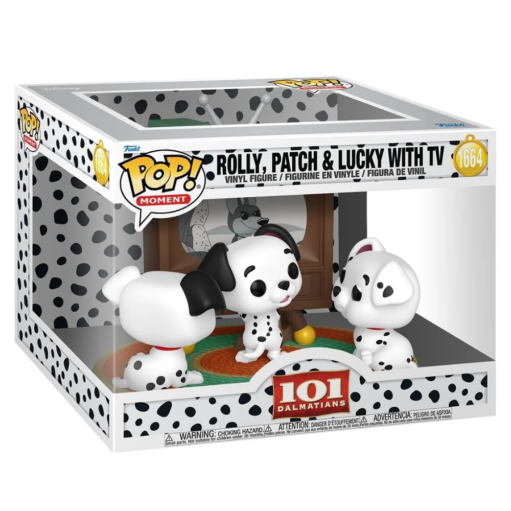 Funko Pop! 101 Dalmatians Rolly, Patch & Lucky with TV 6 Inch - görsel 2