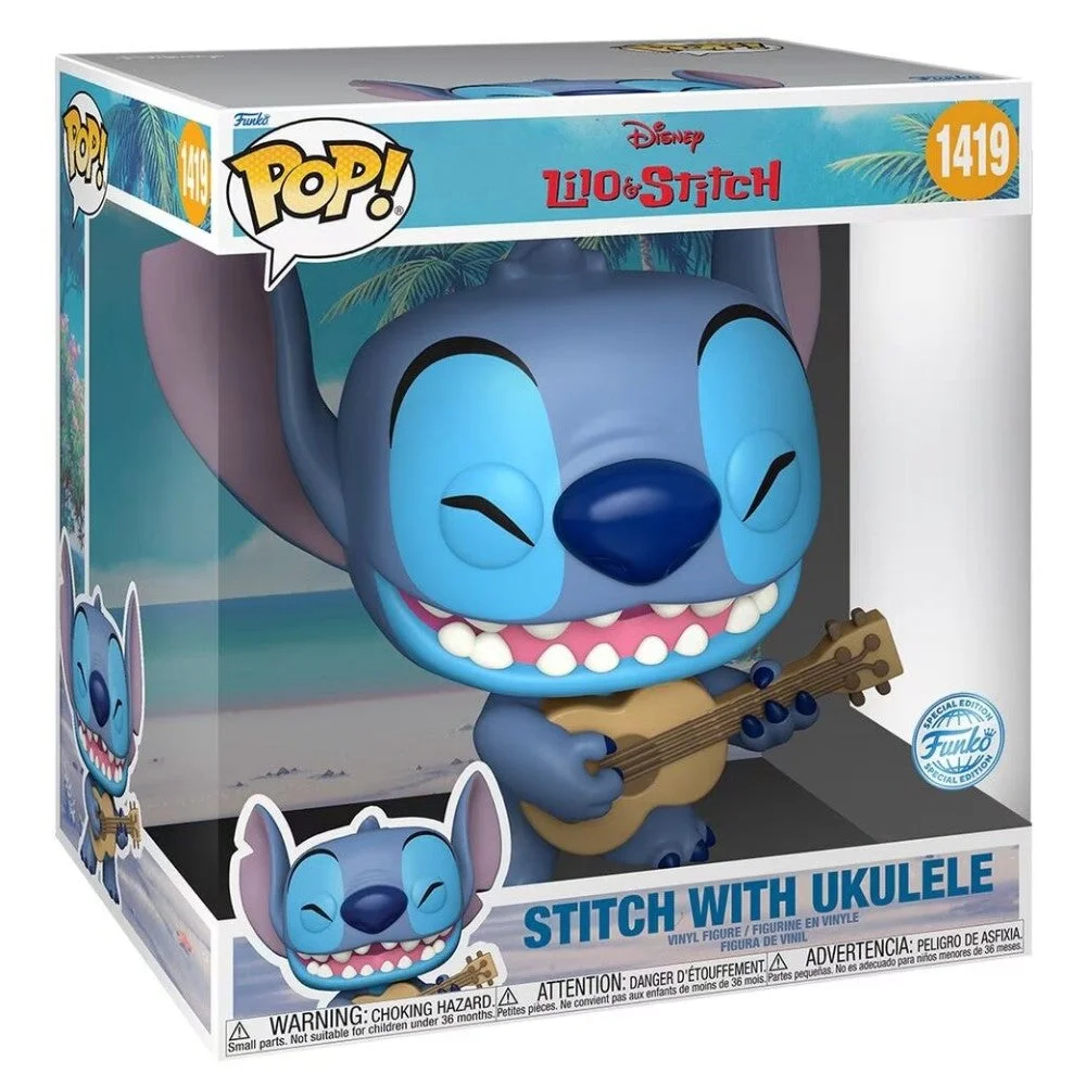 Funko POP Jumbo Stitch with Ukulele Special Edition 10"