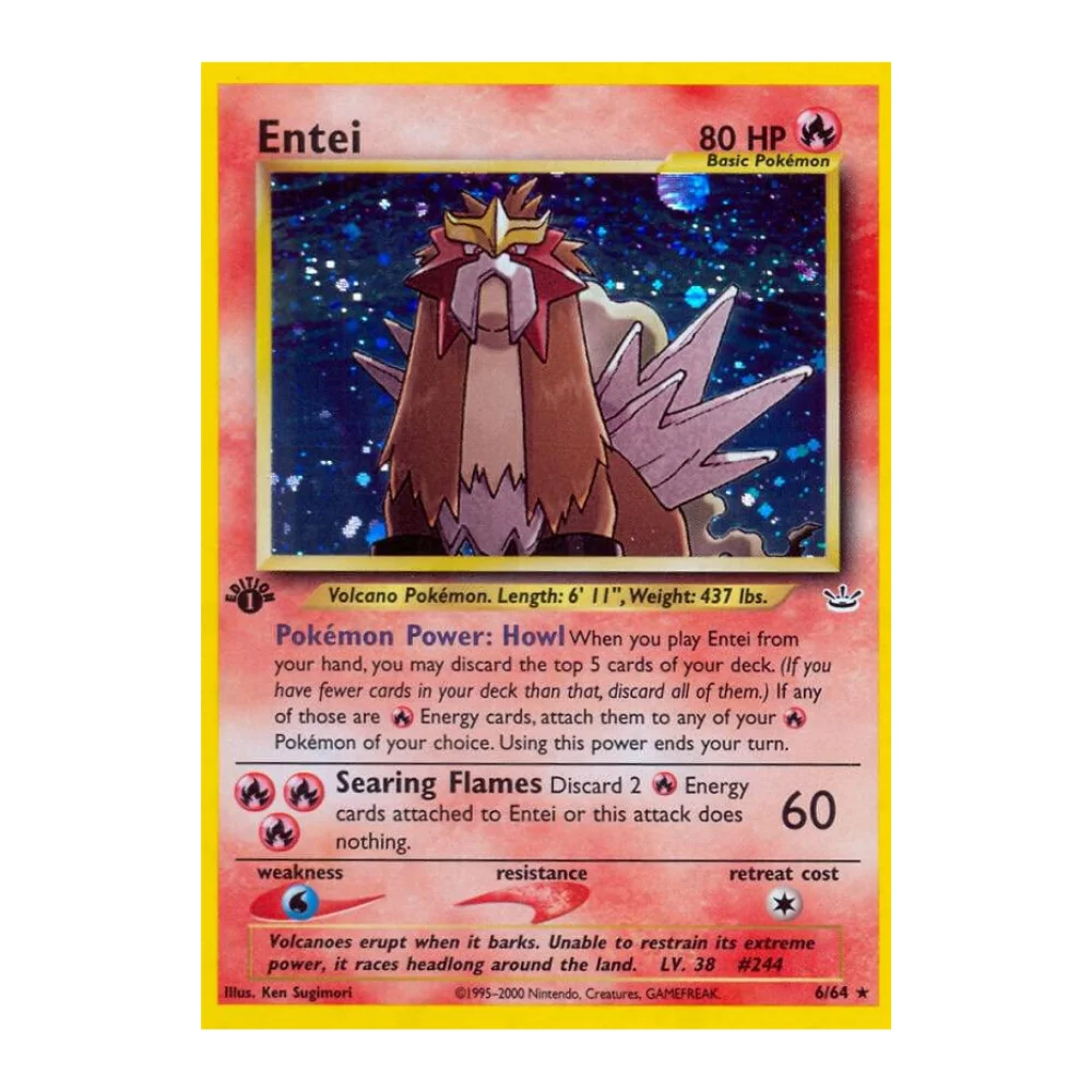 Pokémon TCG Neo Revelation Entei #6 Raikou #13 Suicune #14 3Lü Set - görsel 2