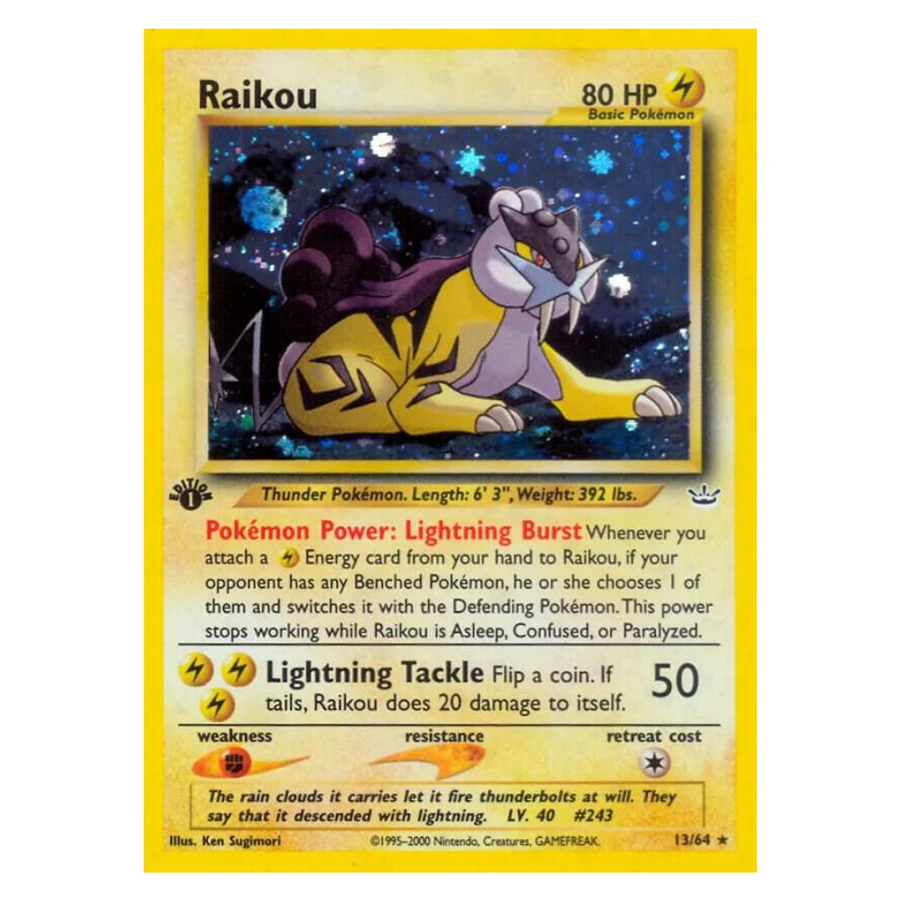 Pokémon TCG Neo Revelation Entei #6 Raikou #13 Suicune #14 3Lü Set - görsel 3
