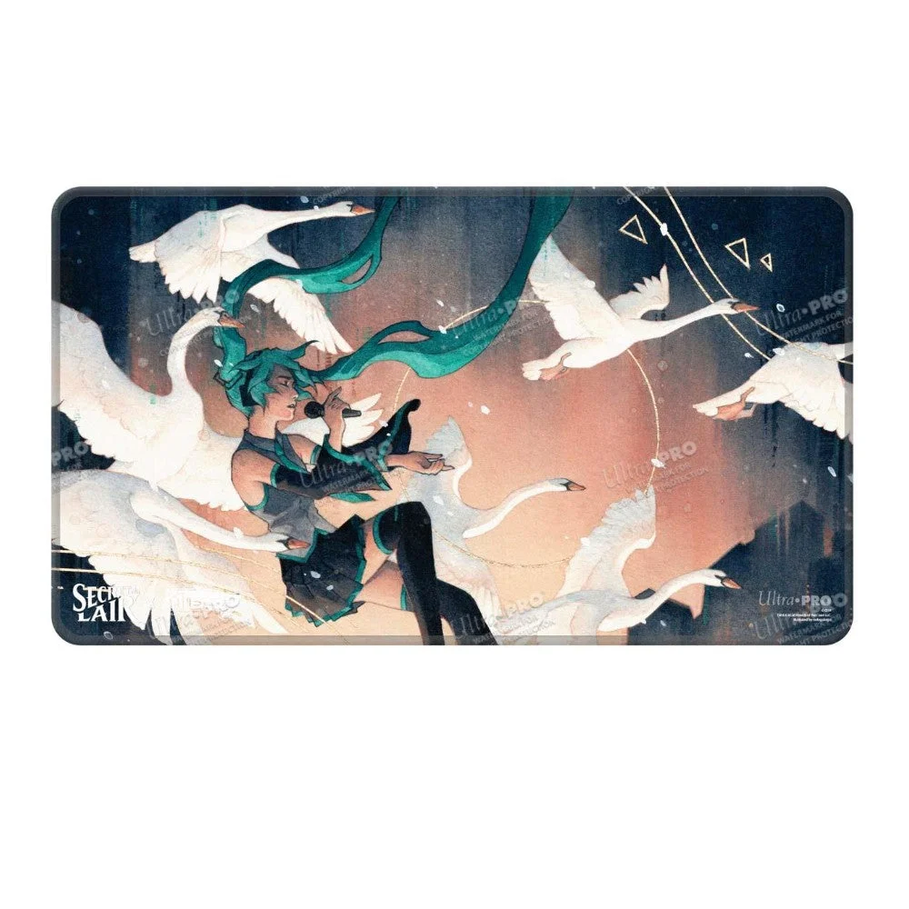 Hatsune Miku Retrospective Sale 9 Winter Swan Song Stitched Edge Playmat