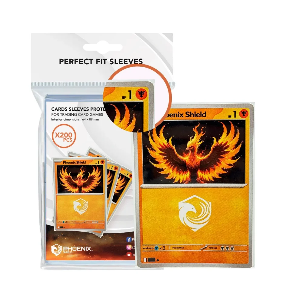 Phoenix Shield Perfect Fit Sleeve x200 (64x89mm) - görsel 2