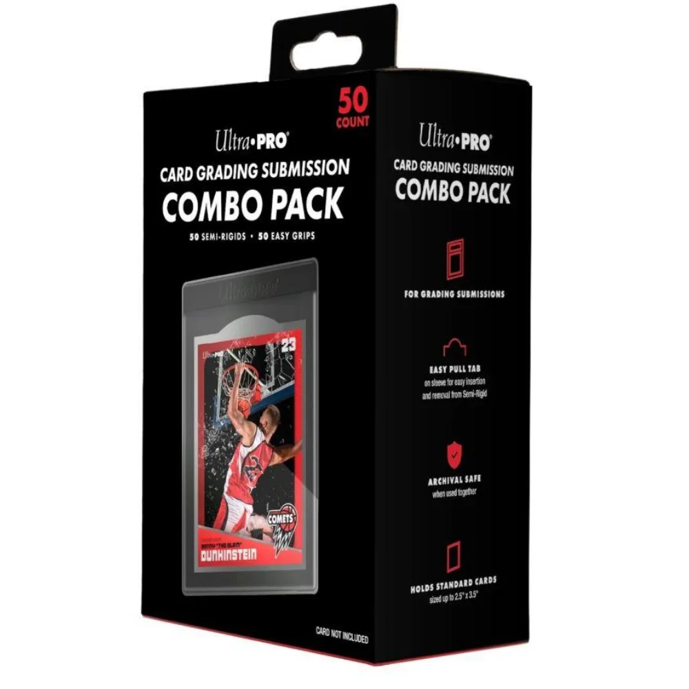 Ultra Pro Card Grading Submission Combo Pack 50 Semi-Rigids + 50 Easy Grip Sleeves