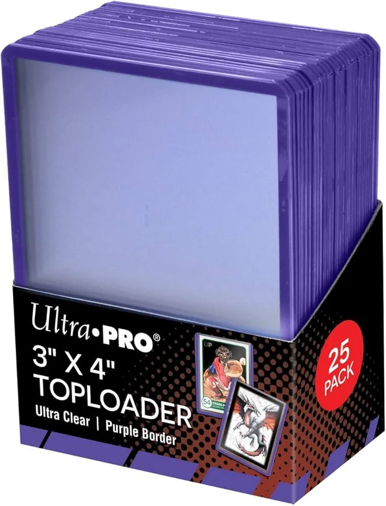 Ultra Pro 7,5cm x 10cm Purple Border Toploader 25'li