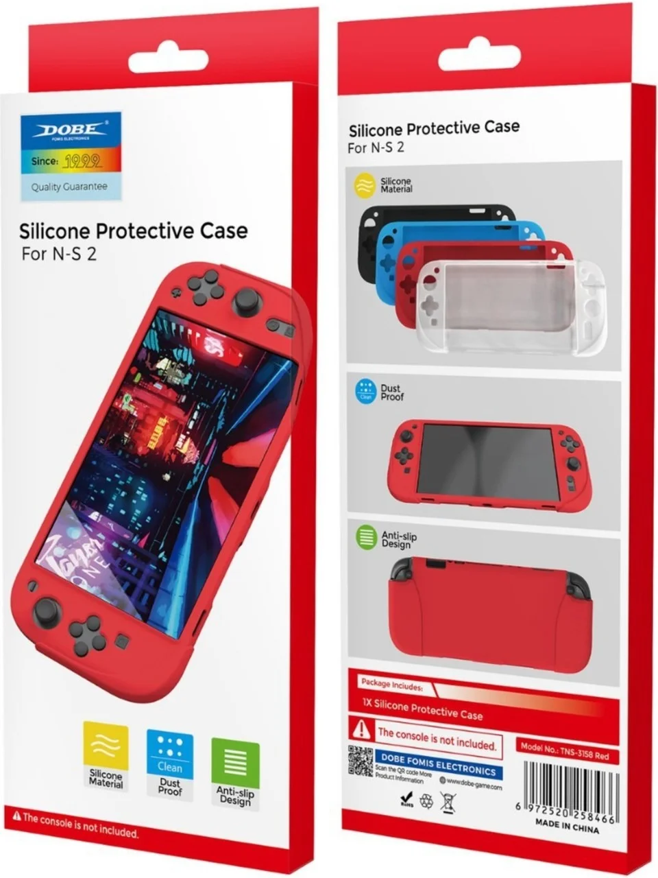 Nintendo Switch 2 Yüksek Kalite Silikon Koruma Kılıf - Kırmızı