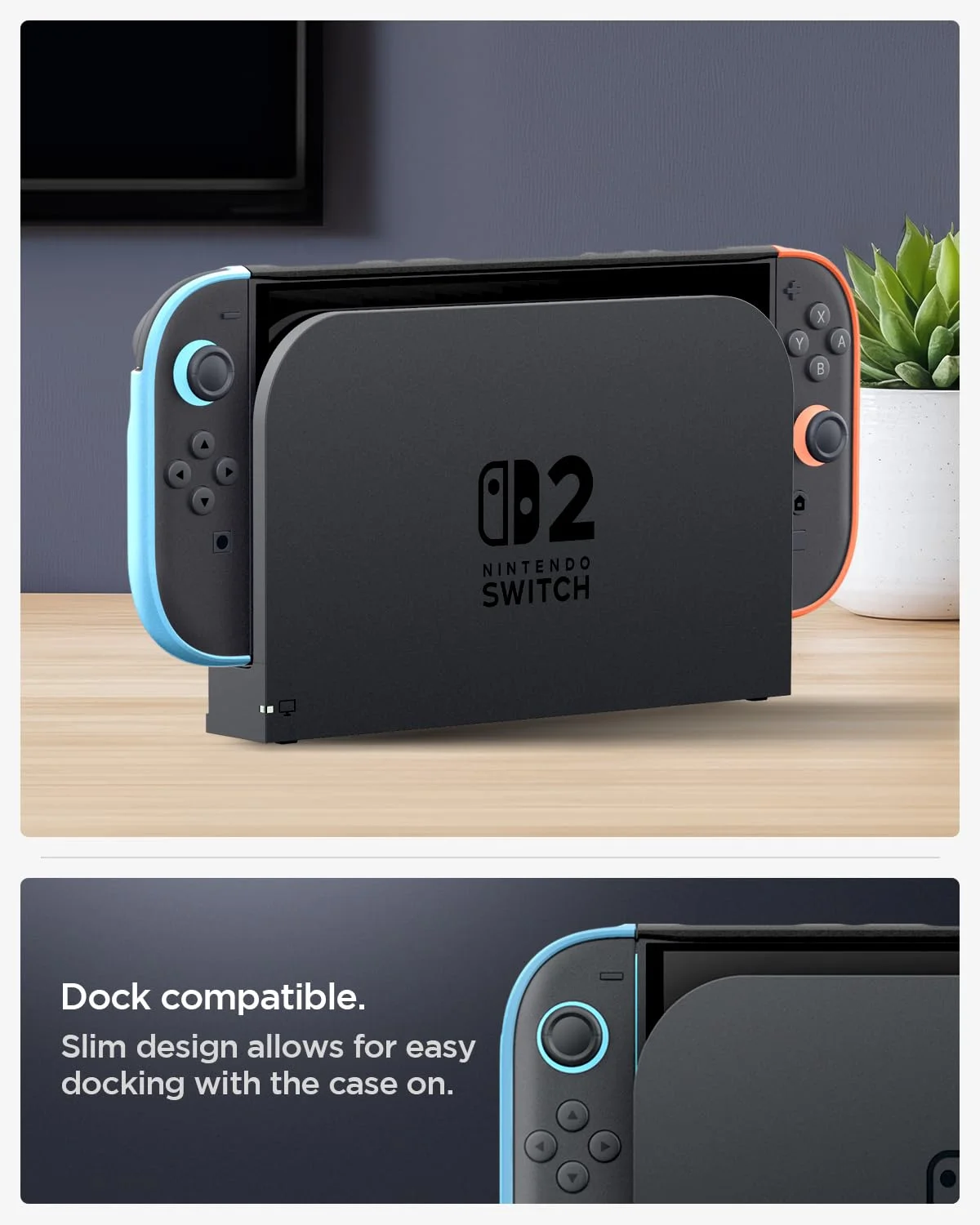 Spigen Nintendo Switch 2 Uyumlu Kılıf Rugged Armor Siyah Karbon Kapak ACS09075 - görsel 4