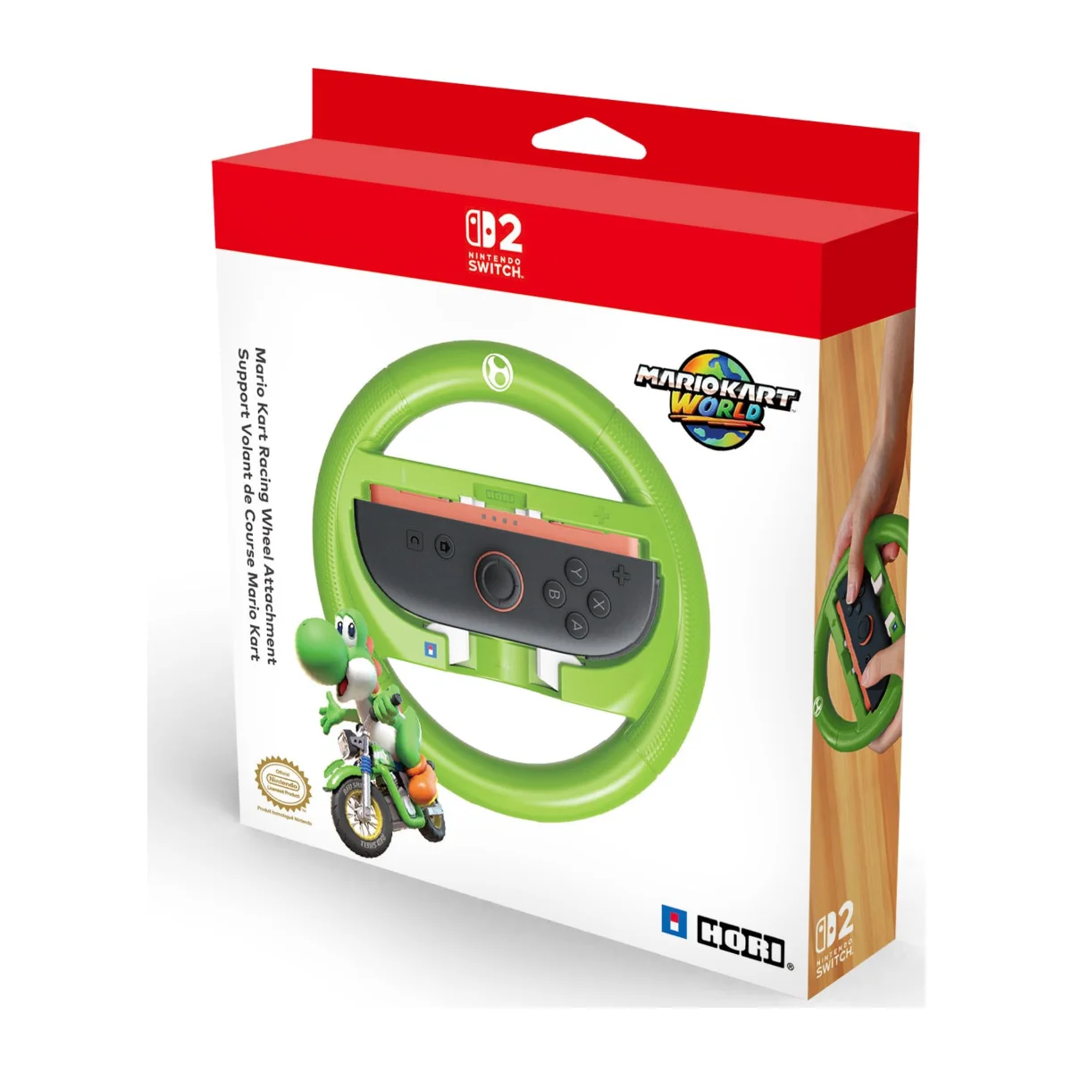 HORI Mario Kart Racing Wheel Attachment (Yoshi) Nintendo Switch 2