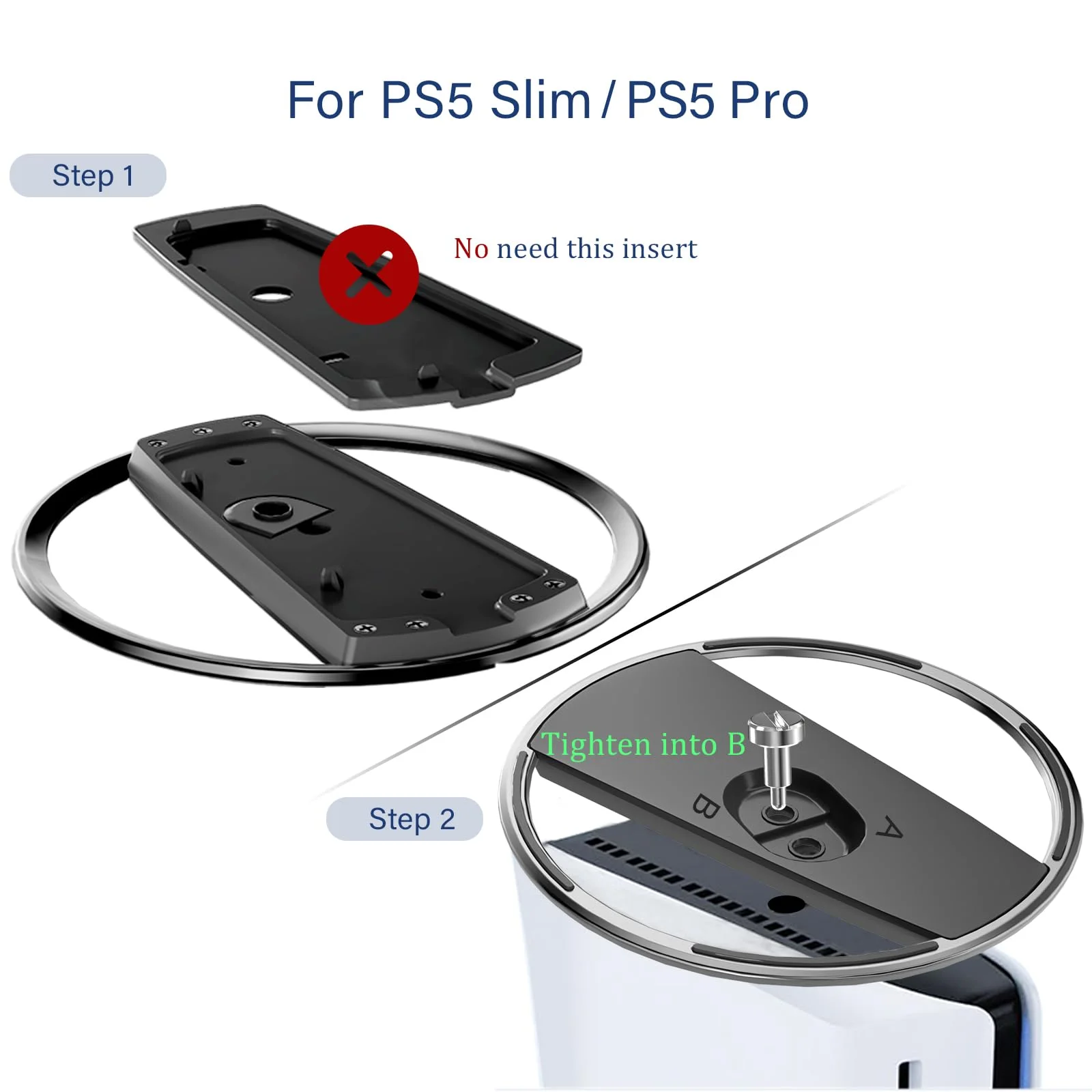 PS5 Slim Dikey Stand Kaymaz Taban - görsel 6