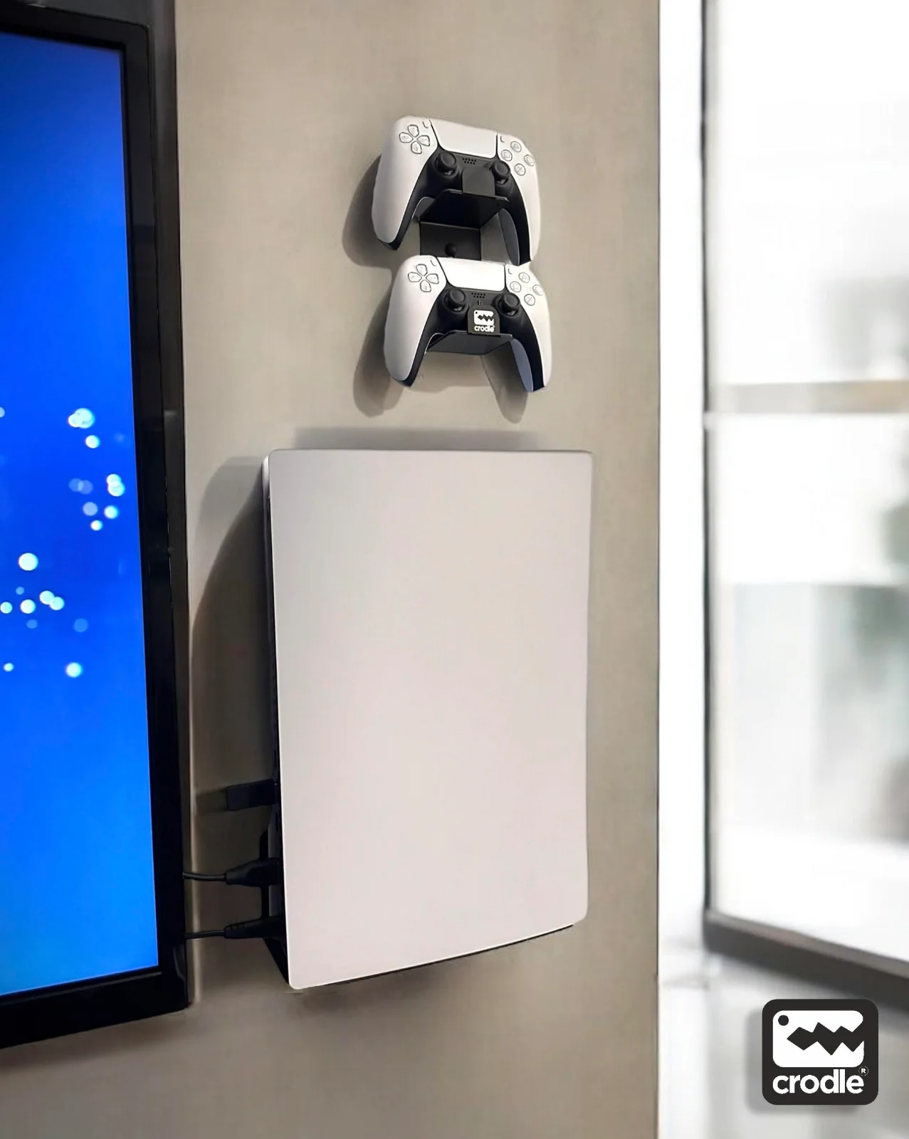 PS5 ve PS5 Slim Duvar Standı Joystick Konsol Tutacağı 2'li