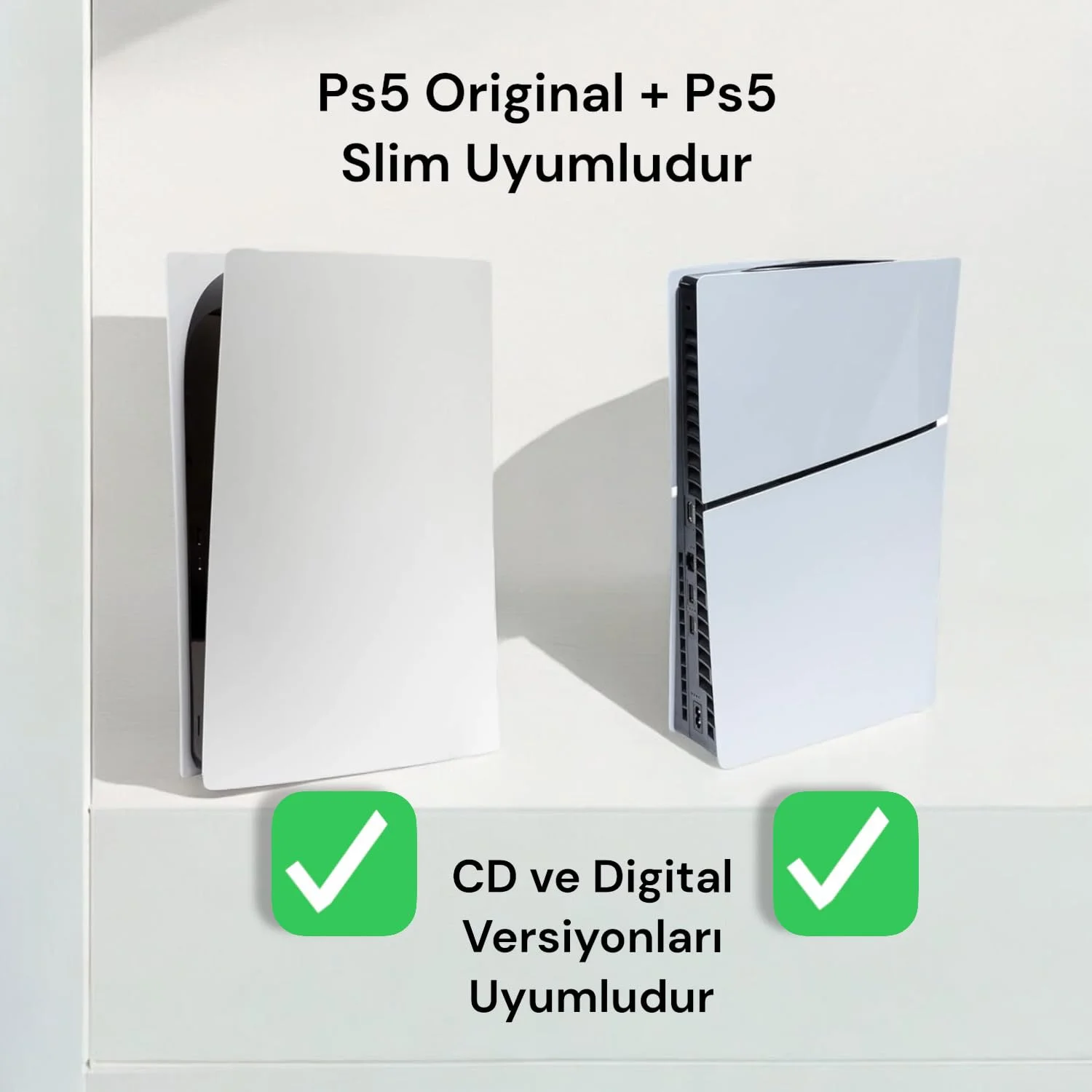 PS5 ve PS5 Slim Duvar Standı Joystick Konsol Tutacağı 2'li - görsel 3