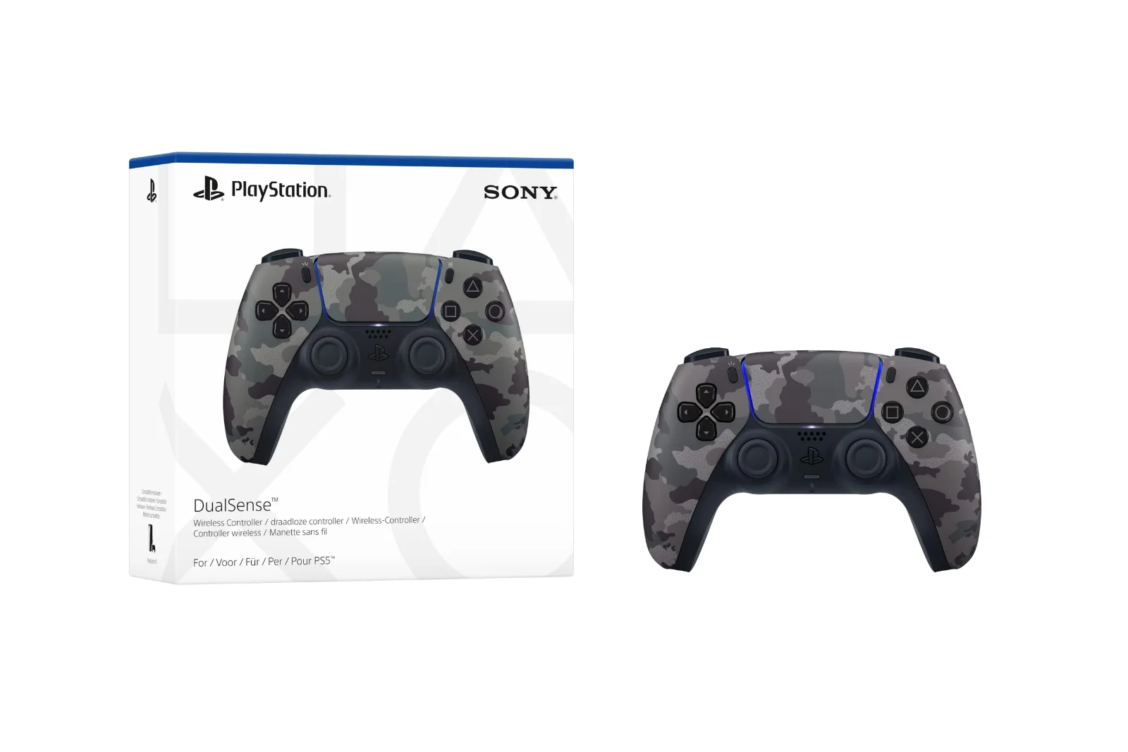 PlayStation DualSense Kablosuz Kumanda PS5 Gri Kamuflaj - görsel 6