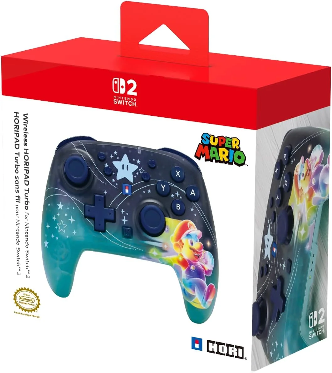 Wireless HORIPAD Turbo Mario Universe Pro Controller Nintendo Switch 2 - görsel 5